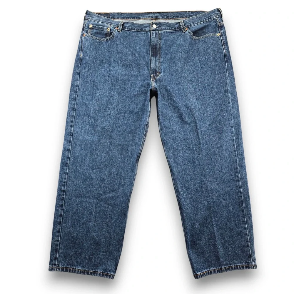Levis 550 Relaxed Fit Mens Jeans Blue Denim 100% Cotton Medium Wash 44x30